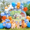 Mishopy 118 Dog Blue Party Decorations Birthday Supplies Paw Balloons Garland Arch Kit Backdrop Tablecloth Blue Bone Balloon for Boys Girls Kids Blue Theme Birthday Decorations