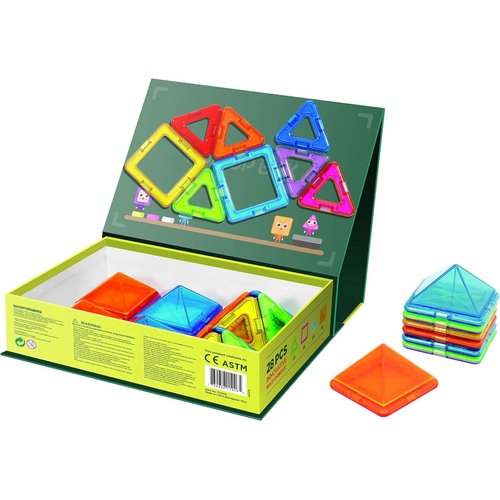 Magformers Pop Up Box 28 Pc Set | Magnetic Tiles Building Blocks, Educational Kit, STEM Toy Set | Magnetic Building Tiles for Kids to Develop Problem-Solving Abilities and Shape Recognition