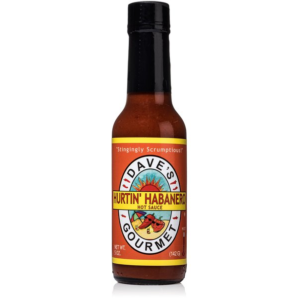 Dave's Gourmet Hurtin' Habanero Sauce-A delicious, but hot, combination of chiles and other gourmet ingredients - 3 Bottles