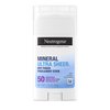 Neutrogena Ultra Sheer Dry Touch SPF 50 Mineral Sunscreen Stick for Sensitive Skin, Face & Body Sunscreen with Zinc Oxide & Vitamin E, No White Residue, Non-Comedogenic & Vegan, 1.5 oz