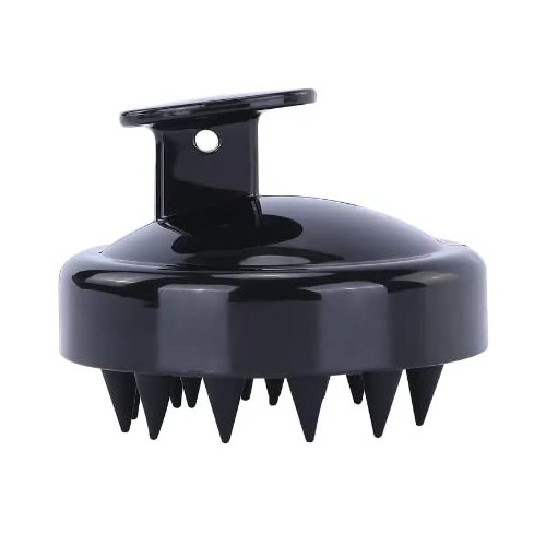 Hair Brush Soft Silicone Bristles for Shampooing Scalp Hair Care (Pink)