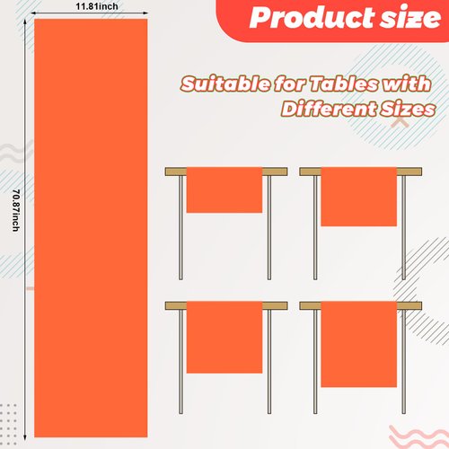 Newwiee 8 Pcs Neon Glow Party Table Runner Neon Party Supplies for Neon Party Supplies Fluorescent Neon Birthday Wedding Party Favors Kitchen Table Decorations, 70.87 x 11.81 Inch