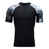 Men's Splice UV Sun Protection UPF 50+ Skins Rash Guard Short Sleeves(Bear,M)