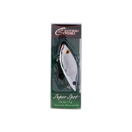 Cotton Cordell Super Spot Lipless Crankbait Fishing Lure, Chrome Black Back, 1/4 oz