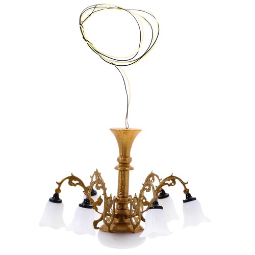 Angoily Miniature Ceiling Lamps, Mini Dollhouse Chandelier Light, Dollhouse Ceiling Light Model, Miniature Ceiling Lighting for Doll House Decoration Accessories