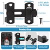Acrux7 8 Pack Barn Door Latch Lock 2.75”x2” Black Stainless Steel Flip Door Latches Hardware Sliding Cabinet Barn Door Latch Antique Lock Gate Latches Wine Cabinet Closet Door Latches (Matte Black)
