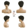 BOBCOO Short Wigs For Black Women Pixie Cut Wigs Natural Curly Black Wigs For Women Synthetic Fluffy Daily Wig Layered Heat Resistant Wigs Natural Wavy Black Short Curly Pixie Wig for Women