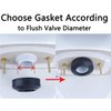 Hibbent Universal Toilet Tank To Bowl Gaskets with 3 Set Brass Hardware Kits Fits Most 3-Inch 3.5-Inch flush valve opening 2-Piece Toilet Tanks