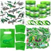 Leyndo 122 Pcs Crocodile Party Favors Gift Set Reptile Party Supplies Crocodile Birthday Party Supplies Reptile Party Favors Crocodile Silicone Wristbands Stickers Toy Bag for Reptile Party Supplies