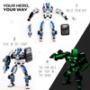 JITTERYGIT Robot Police Mech Glow in The Dark Toy Cop Gift, SWAT Action Figure Buildable STEM Building Superheroes Soldier - Cool Present for Boys, Girls, Kids, Children Ages 6 7 8 9 10 Year Olds
