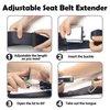 2 in 1 Airplane Seat Belt Extender, Coolrunner Adjustable 7-32" Airplane Seatbelt Extender - FITS ALL Airlines - Free Carrying Case