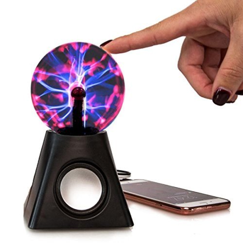 New in Box PLASMA BALL TESLA SCIENCE & SPACE PHYSICS CLASS ELECTRIC DECOR HOME OFFICE GIFT IDEA TABLE TOP with Sound Speaker