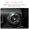 Blinglife Car Engine Start Stop Ignition Button Logo Sticker, Shiny Crystal Rhinestone One Touch Switch Button Trim Ring for Car Key Ignition 1.25" ID x 1.65" OD (Black Diamond)