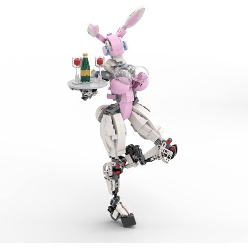 lovlaugh Bunny Girl Building Set, 465 Pieces - Creative Construction Toy for Kids & Adults, Compatible with Major Brands, for Ages 6+