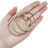 Shower Curtain Hooks Rings,24 Pcs Rustproof Metal Shower Hooks for Shower Curtain,Glide Smoothly Round Shower Rings for Curtain,Shower Curtain Rings for Bathroom Shower Rod,Snap Joint Design (Silver)