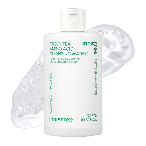 innisfree Green Tea Amino Acid Cleansing Water, Hydrating Micellar Water, Korean Skincare Makeup Remover, Dermatologist Tested (Packaging May Vary)