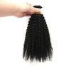 ZigZag Hair Afro Kinky Curly F Tips Microlink Human Hair Extensions 1g/strand 100g Plastic Fearther F Tips Bundles 4B 4C Nano Ring I Tip for Black Women (14 Inch, 4B 4C)