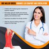 Doc Miller Open Toe Compression Socks for Men and Women, 15-20 mmHg, Calf Recovery, Medical Grade, Red Socks, Small