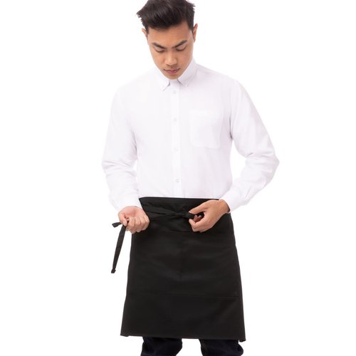 Chef Works Half Bistro Server Apron, Black, One Size