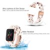 HOPO Compatible With Apple Watch Band 38mm 40mm 42mm 44mm Thin Light Resin Strap Bracelet With Stainless Steel Buckle Replacement For iWatch Series Ultra 9 8 7 6 5 4 3 2 1 SE(Nougat White/Rose