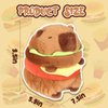 CHDBLOCK Hamburger Capybara Cute Capybara Stuffed Animal Capybara Plush Toys Kawaii Capybara Capybara Plushie The Best Birthday Gift for Kid(Hamburger Capybara-9.5inch)