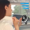 efluky 3 Speeds Mini Desk Fan, Rechargeable Battery Operated Fan with LED Light, Portable USB Fan Quiet for Home, Office, Travel, Camping, Outdoor, Indoor Fan, 4.9-Inch, Black