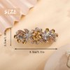 Aimimier Luxury Crystal Inlaid Floral Hair Clasp Dainty Rhinestone Hair Pins Barrettes Bridal Headpieces Wedding Hair Accessories for Women(Champagne)
