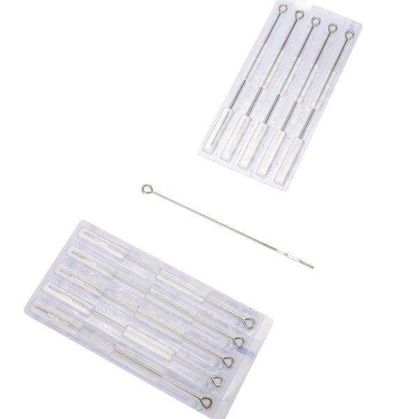 Tattoo Needles,New Star Tattoo Premium Quality Long Bar Tattoo Needles 5 Round Liner (5RL) Disposable & Sterilized - 50pcs 1205RL Tattoo Needle