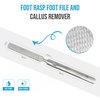 Foot Rasp Foot File and Callus Corn Remover (7" inch) Foot Care Pedicure Metal Surface Tool to Remove Hard Skin, Can be Used on Both Wet and Dry Feet, Colossal Stainless Steel File by Krisp Beauty