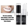 BowJian White Eye Black White Face Paint Stick White Foundation Goth Makeup Halloween Clown Makeup Cosplay Eye Black Stick White Body Paint White Face Makeup White Concealer Lipstick (White)
