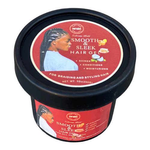 Maradek Braid Gel Extreme Hold, No Flakes Hair Braiding Gel for Locs, Twists and Edge Control - Braiders Gel for Women that Shines, Conditions & Moisturizes All Hair Types (7 oz)