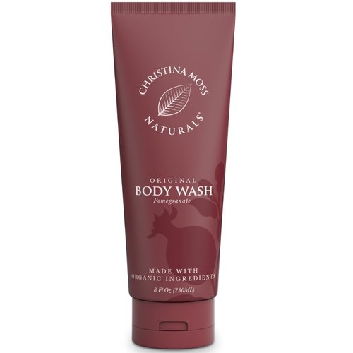 Christina Moss Naturals Moisturizing Body Wash with Clean, Plant Based Ingredients, No Parabens or Sulfates, Gentle, Easy to Rinse Off, For All Skin Types, Pomegranate