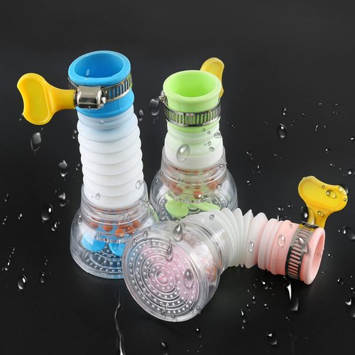 Zorveiio 3 Pcs Portable Faucet Mount Filters Purified Water Filter, Adjustable Tap Water Filter Faucet Removes Impurities Purified Hard Water for Kitchen Bathroom Tub Bathtub Shower Home