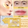 BliBling 30 Pairs Lip Masks & Eye Mask, Under Eye Patches for Puffy Eyes, Dark Circles, Wrinkles, Moisturizing Lip Mask Crystal Lip Pads, Crystal Collagen Eye Pads Skincare for Men & Women
