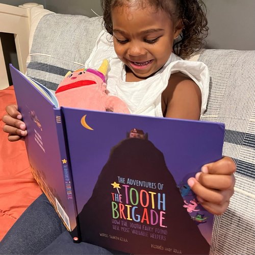 The Tooth Brigade Book and Tooth Fairy Pillow Bundle, Interactive Set Includes 8" Plush Toy with Lost Tooth Pocket and Adventures of The Tooth Brigade Hardcover Book (Ollie Bundle)