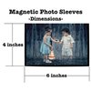 Iconikal Magnetic Photo Sleeves for 4x6 Pictures - Set of 11 - Easy Slide-in Display Pockets for Refrigerator & Metal Surfaces - Durable Filing Cabinet & Sheet Metal Memo Holders