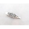 Extra tiny small silver metal slim celtic alligator hair clip for fine thin hair (Clip quantity: 2 clips)