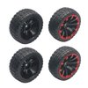 4Pack ShareGoo OD 2.55" 12mm Hex Wheel Rims & Rubber Tires Set Compatible with HSP Redcat HPI Tamiya 1/10 RC On-Road Touring Drift Car