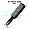 3 Pack Hair Cutting Combs Barber Combs Blending Comb Fine Tooth Styling Comb Heat Resistant Flat Top Comb for Home Salon Barber (Black)