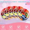 41PCS Happy Race Car Birthday Party Supplies Cars Theme Birthday Party Decorations Disposable Tableware Include Plates Napkins Tablecloth For Kid Boys Serve 20