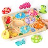 Zeoddler Wooden Puzzles for Toddlers, 8 Pcs Dinosaur Matching Egg Puzzle, Montessori Toys for Boy Girl Easter Birthday Gifts, Preschool Learning Activities & Educational Toys for Boys, Girls