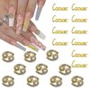 XEAOHESY 20 Pieces Gold Alloy Cancer Zodiac Nail Charms 10pcs Cancer Symbols Sign Charms for Nails 10pcs Cancer Words Nail Charms for Women Nail Art Decoration