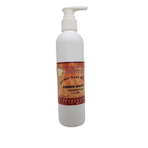 Jane Bernard Scented Shea Butter Hand and Body Lotion -AMBER WHITE_Unisex Fragrance_8 oz Pump Bottle