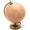 Abbott Collection World Globe with Stand - 8 Inch Spinning Small Decorative Globe - Home, Bookshelf, and Desk Decor (Pink)