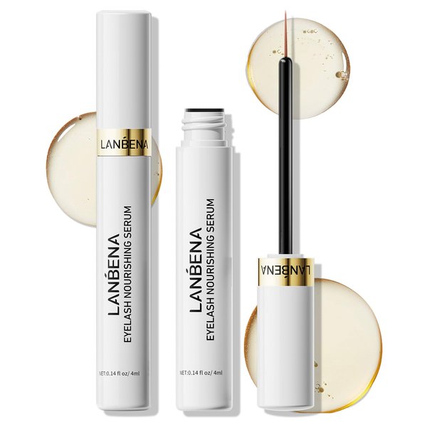 LANBENA Lash Serum, Rapid Eyelash Growth Serum, Lash Serum for Eyelash Growth Thickness, Stronger, Healthier Lashes & Brows, 4ml