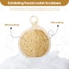 Exfoliating Loofah Sponge Pads Face loofa Brush 6 Pack 3.15 inches Made of 100% Natural Luffa Body and Facial Scrub Pad Personal Care Close Skin for Men and Women for Bath Spa and Shower