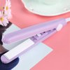 2024 New Purple 2-in-1 Curling Iron: Mini Ceramic Straightener and 1/2 Inch Barrel Curler for Short, Fine Hair