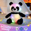 BSTAOFY 12'' Musical Light up Panda Stuffed Animal Realistic LED Soft Plush Toy with Night Lights Glow in The Dark Birthday Valentines Christmas for Toddler Kids
