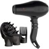 Wazor Professional Tourmaline Hair Dryer 1875W Fast Drying Blow Dryer with Concentrator & Diffuser & Pik Lightweight Ionic Hairdryer with 2 Speed and 3 Heat Setting