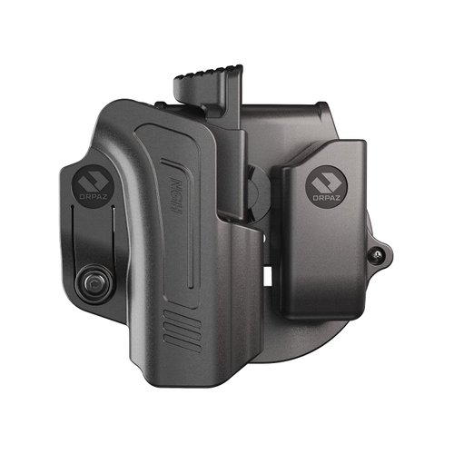 Orpaz R-Series G44 Holster Compatible with Glock 44 OWB Holster - Unisex - Will Secure Your Handgun with a Tactical Appearance (Level II Retention, with Glock 44 Magazine Holder)